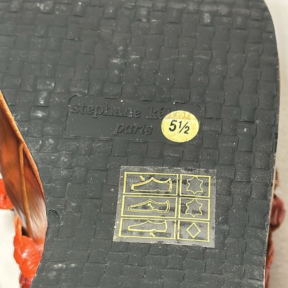 Stephane Kelian Paris Braided Wedge Sandals Red Size 5.5 Women’s GREAT CONDTION - Picture 8 of 9